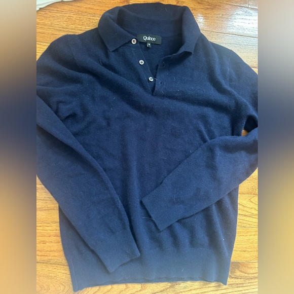 Quince Mongolian Cashmere Polo Sweater - Picture 4 of 4